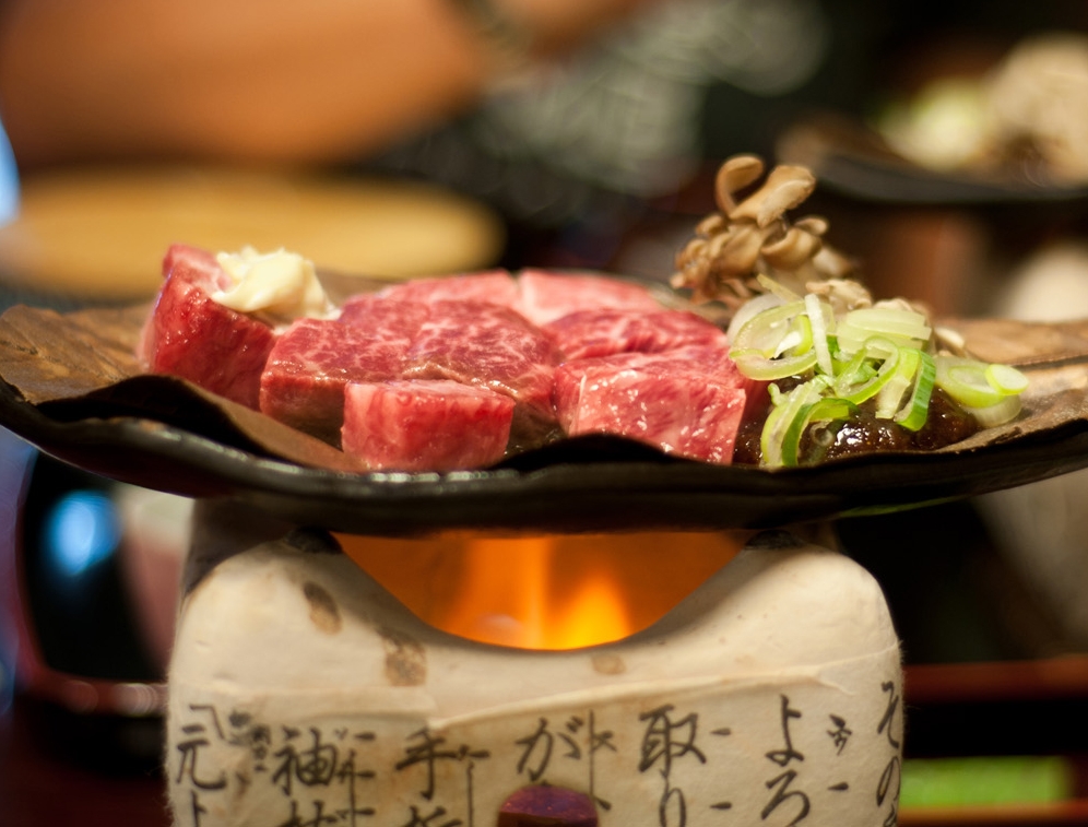 Hida beef on brazier