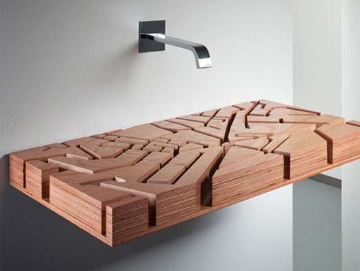 A wood sink 
