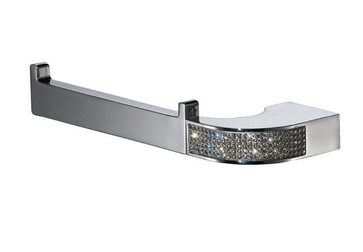 For the pampered loo, a sparkly toilet paper holder…