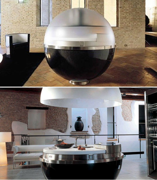 Spherical capsule kitchen