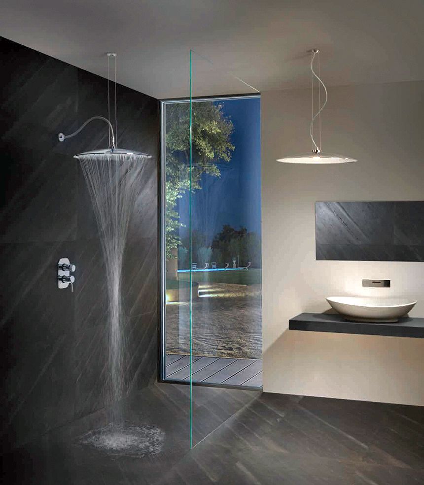 Design that can be a rain shower head or pendant light fixture 