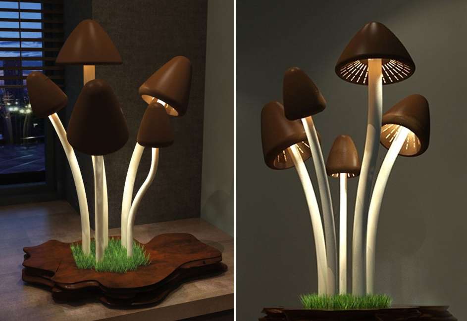 Mushroom shaped free standing heater