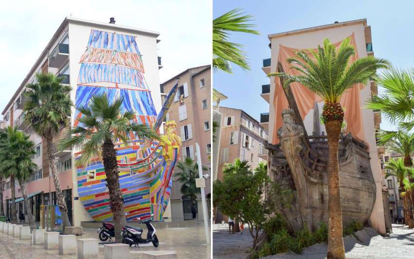 Ship Sculpture in Place Vatel, Toulon