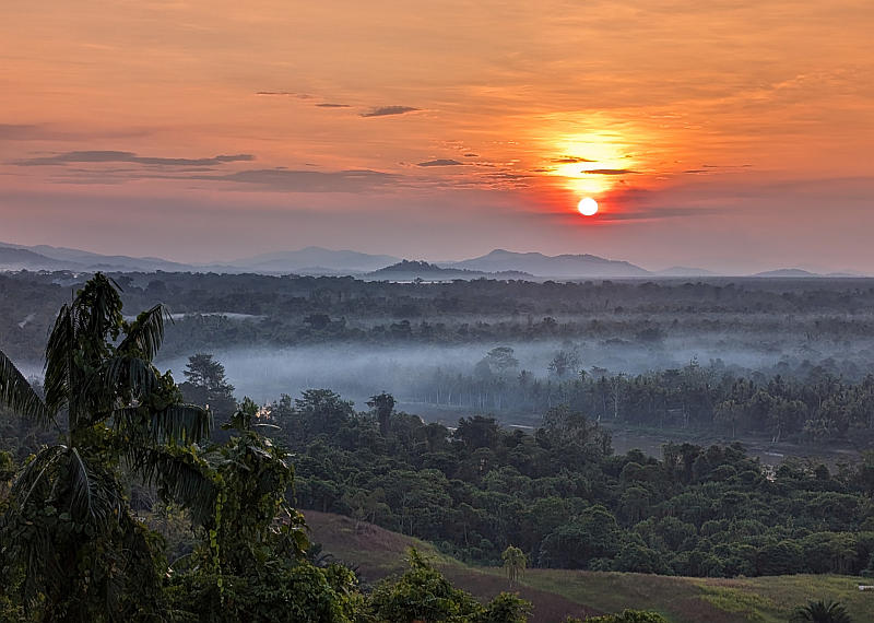 Sunset view at Karawari Lodge