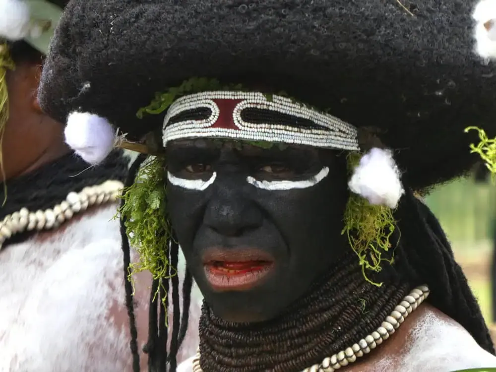 Enga Sulimuli Man with Coal Black Face