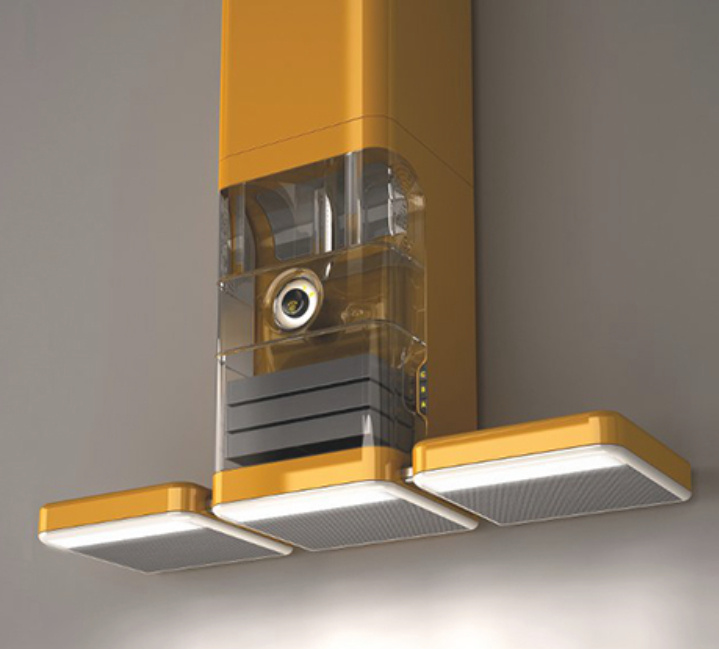 Kitchen vent hood with 3 filters to exhaust, recycle and purify the air