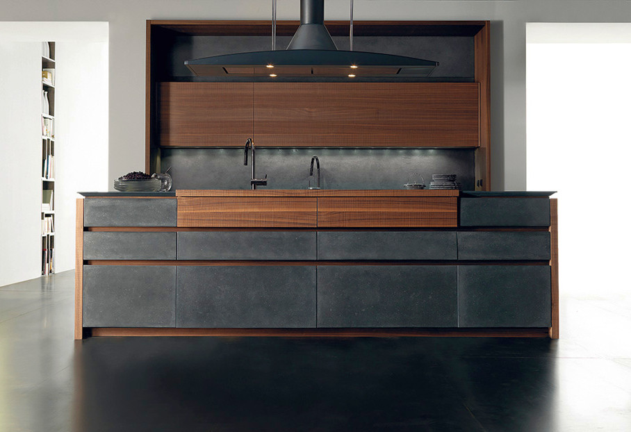 Kitchen countertop and cabinets made with light weight concrete